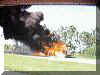 picture of burning bus