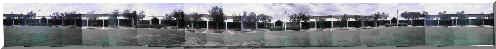 panorama taken without lightleveling of school courtyard
